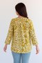 Women's Plus Size Fold Sleeve Shirt Blouse cty-akc-uzd1 100% Cotton Organic Linen - 3