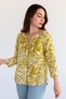 Women's Plus Size Fold Sleeve Shirt Blouse cty-akc-uzd1 100% Cotton Organic Linen