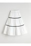 Two Mt Shop Quality Lcw Kids White Elastic Waist Layered Girls' Skirt