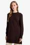 New Season Regular Fit Crew Neck Slit Basic Plain Long Sleeve Tunic - 3