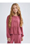 Crew Neck Bow Detailed Girl's Blouse