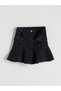 Two Mt Shop Quality Lcw Kids Black Stoned Girls' Jean Skirt - 3