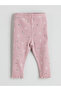 Özmarka New Season Elastic Waist Bow Patterned Baby Girl Leggings