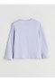 Lilac Crew Neck Girl's T-Shirt - 3