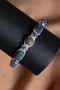 Certified Dumortierite-Hematite Natural Stone Macrame Adjustable Bracelet with Zircon Apparatus - 5