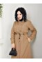 Women's Full-Length Coat with Zipper Closure and Fur Lining - 2
