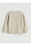 Beige Crew Neck Basic Baby Boy Sweatshirt - 2