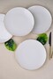 Tabak Evi Porcelain Natura Porcelain Gold Gilded Cake Plate 20.50cm 4 Pieces - 3