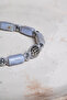 Certified Chalcedony-Hematite Natural Stone Macrame Adjustable Bracelet with Zircon Apparatus - 4