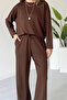 Women's Crew Neck Long Sleeve Modal Set 1109 - 5