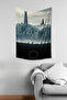 Lord of the Rings Isengard Tower Pattern Wall Covering Wall Tapestry Tapestry Suede Textured Fabric