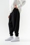 Ribbed Waist and Leg Elasticated Pleated Baggy Pants - 3