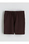 Plum Elastic Waist Boys' Shorts