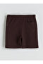 Plum Elastic Waist Boys' Shorts - 3