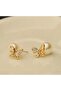 Stone Pearl Butterfly Model Women's Earrings