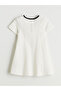 Alita City Lcw Kids Ecru Dobby Plain Girls' Dress with a Difference - 5