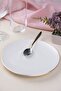 Tabak Evi Porcelain Natura Porcelain Gold Gilded Cake Plate 20.50cm Single - 4