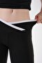 486 Black Color Recovery and Extra Flexible Effect Normal Waist Spanish Leggings - 5