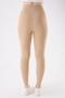 706 Beige Color Extra Soft Textured, Normal Waist Leggings with Lifting and Flexible Effects - 6