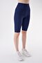 425 Navy Blue Color Recovery and Extra Stretch Effect Normal Waist Leggings - 4