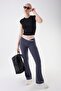 486 Gray Color Recovery and Extra Flexible Effect Normal Waist Spanish Leggings - 4