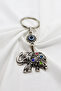 Antique Shiny Stone Elephant Figurine Keychain, Gift Bag Ornament - 2
