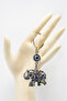 Antique Shiny Stone Elephant Figurine Keychain, Gift Bag Ornament - 3