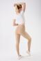 490 Beige Color Recovery and Extra Flexible Effect Normal Waist Leggings - 2