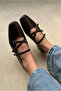 Women's Ballet Flats Brown Patent Leather