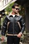 New Season Water and Cold Resistant Men's Fleece-Lined Napa Leather Winter Coat Jacket - 2