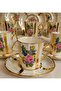 Esterhomedecor 6-Person Porcelain Hand-Painted Coffee Cup Set - 2
