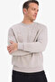 Relax Fit Crew Neck Thick Inside Soft Fleece Gray Men's Sweatshirt T5139Az/Gr302