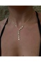 Zircon Stone Star Y Necklace