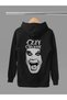 Ozzy Osborne Printed Cotton Long Sleeve Ribbed 3-Ply Hooded Rock Sweatshirt