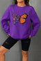Unisex Sweatshirt with Butterfly Print