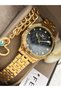 Women's Wristwatch, Yellow Black Color Steel Band Vip Model, with Bracelet Gift - 5
