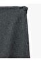 Midi Flared Skirt with Metallic Thread Detail - 6