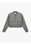 Long Sleeve College Collar Pocket Detailed Bomber Jacket - 4