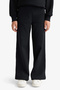 E8293 Black Girls' Wide Leg Waffle Wide Leg Pants - 7