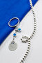 Small Evil Eye Metal Ayetel Kursi Prayer Keychain, Gift Bag Ornament - 6