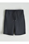 Anthracite Standard Fit Linen Look Men's Shorts - 6