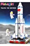 303PCS Rocket Launch Building Blocks Set with 2 Mini Astronauts, Space Rocket Launch Center Building - 3