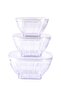 Set of 3 acrylic bowls with lids