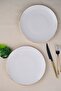 Tabak Evi Porcelain Natura Porcelain Gold Gilded Cake Plate 20.50cm 2 Pieces - 4