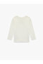 Long Sleeve Crew Neck Rabbit Embroidered Cotton T-Shirt - 2