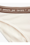Comfortable Fit Printed Waist Detailed Cotton Brief Panties - 3