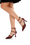 Pointed Toe Closed Back 9cm Painted Heel New Season Classic Shoes - 2