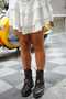 84100 Genuine Leather Band Detailed Lace-Up-Zippered Non-Slip Rubber Sole Boots - 3