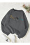 Women's Smoked London Printed Crew Neck Oversize Sweatshirt