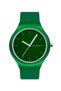 Unisex Silicone Green Dial Green Cord Wristwatch Tctsr005807S0351